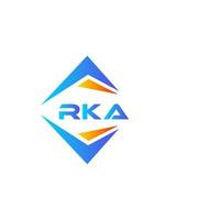 création de logo de technologie abstraite rka sur fond blanc. concept de logo de lettre initiales créatives rka. vecteur