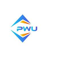 création de logo de technologie abstraite pwu sur fond blanc. concept de logo de lettre initiales créatives pwu. vecteur