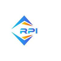 création de logo de technologie abstraite rpi sur fond blanc. concept de logo de lettre initiales créatives rpi. vecteur