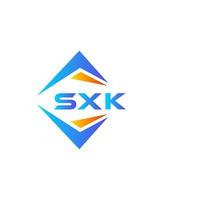 création de logo de technologie abstraite sxk sur fond blanc. concept de logo de lettre initiales créatives sxk. vecteur