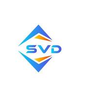 création de logo de technologie abstraite svd sur fond blanc. concept de logo de lettre initiales créatives svd. vecteur