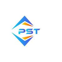 création de logo de technologie abstraite pst sur fond blanc. concept de logo de lettre initiales créatives pst. vecteur