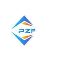 création de logo de technologie abstraite pzf sur fond blanc. concept de logo de lettre initiales créatives pzf. vecteur