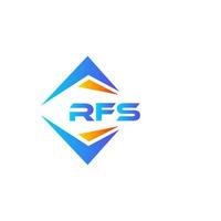 création de logo de technologie abstraite rfs sur fond blanc. concept de logo de lettre initiales créatives rfs. vecteur