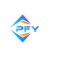 création de logo de technologie abstraite pfy sur fond blanc. concept de logo de lettre initiales créatives pfy. vecteur