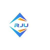 création de logo de technologie abstraite rju sur fond blanc. concept de logo de lettre initiales créatives rju. vecteur