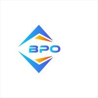 création de logo de technologie abstraite bpo sur fond blanc. concept de logo de lettre initiales créatives bpo. vecteur