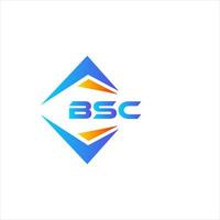 création de logo de technologie abstraite bsc sur fond blanc. concept de logo de lettre initiales créatives bsc. vecteur