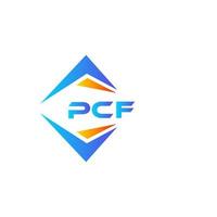 création de logo de technologie abstraite pcf sur fond blanc. concept de logo de lettre initiales créatives pcf. vecteur