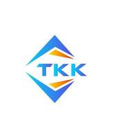 création de logo de technologie abstraite tkk sur fond blanc. concept de logo de lettre initiales créatives tkk. vecteur