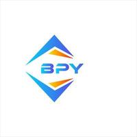 création de logo de technologie abstraite bpy sur fond blanc. concept de logo de lettre initiales créatives bpy. vecteur