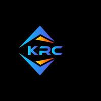 création de logo de technologie abstraite krc sur fond noir. concept de logo de lettre initiales créatives krc. vecteur
