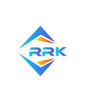 création de logo de technologie abstraite rrk sur fond blanc. concept de logo de lettre initiales créatives rrk. vecteur