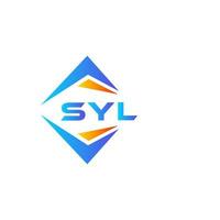 création de logo de technologie abstraite syl sur fond blanc. concept de logo de lettre initiales créatives syl. vecteur