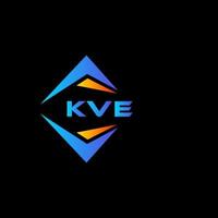 création de logo de technologie abstraite kve sur fond noir. kve concept de logo de lettre initiales créatives. vecteur