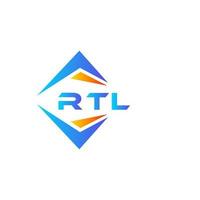 création de logo de technologie abstraite rtl sur fond blanc. concept de logo de lettre initiales créatives rtl. vecteur
