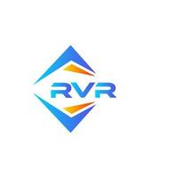 création de logo de technologie abstraite rvr sur fond blanc. concept de logo de lettre initiales créatives rvr. vecteur