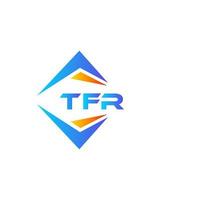 création de logo de technologie abstraite tfr sur fond blanc. concept de logo de lettre initiales créatives tfr. vecteur