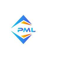 création de logo de technologie abstraite pml sur fond blanc. concept de logo de lettre initiales créatives pml. vecteur