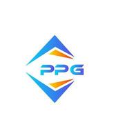 création de logo de technologie abstraite ppg sur fond blanc. concept de logo de lettre initiales créatives ppg. vecteur