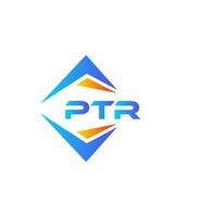 création de logo de technologie abstraite ptr sur fond blanc. concept de logo de lettre initiales créatives ptr. vecteur