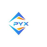 création de logo de technologie abstraite pyx sur fond blanc. concept de logo de lettre initiales créatives pyx. vecteur