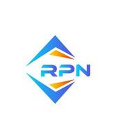 création de logo de technologie abstraite rpn sur fond blanc. concept de logo de lettre initiales créatives rpn. vecteur