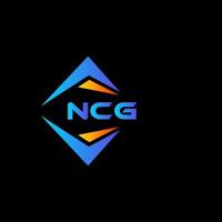 création de logo de technologie abstraite ncg sur fond noir. concept de logo de lettre initiales créatives ncg. vecteur