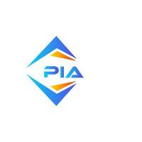création de logo de technologie abstraite pia sur fond blanc. concept de logo de lettre initiales créatives pia. vecteur
