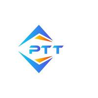 création de logo de technologie abstraite ptt sur fond blanc. concept de logo de lettre initiales créatives ptt. vecteur