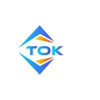 création de logo de technologie abstraite tok sur fond blanc. concept de logo de lettre initiales créatives tok. vecteur