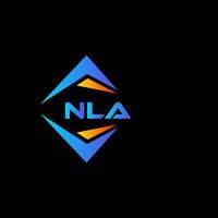 création de logo de technologie abstraite nla sur fond noir. concept de logo de lettre initiales créatives nla. vecteur