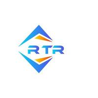 création de logo de technologie abstraite rtr sur fond blanc. concept de logo de lettre initiales créatives rtr. vecteur