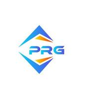 création de logo de technologie abstraite webprg sur fond blanc. concept de logo de lettre initiales créatives prg. vecteur