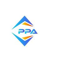 création de logo de technologie abstraite ppa sur fond blanc. concept de logo de lettre initiales créatives ppa. vecteur