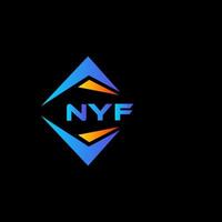 création de logo de technologie abstraite nyf sur fond noir. concept de logo de lettre initiales créatives nyf. vecteur
