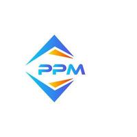conception de logo de technologie abstraite ppm sur fond blanc. concept de logo de lettre initiales créatives ppm. vecteur