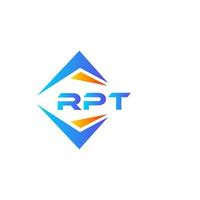 création de logo de technologie abstraite rpt sur fond blanc. concept de logo de lettre initiales créatives rpt. vecteur