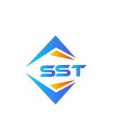 création de logo de technologie abstraite sst sur fond blanc. concept de logo de lettre initiales créatives sst. vecteur