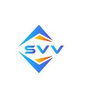 création de logo de technologie abstraite svv sur fond blanc. concept de logo de lettre initiales créatives svv. vecteur