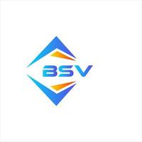 création de logo de technologie abstraite bsv sur fond blanc. concept de logo de lettre initiales créatives bsv. vecteur