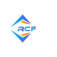 création de logo de technologie abstraite rcf sur fond blanc. concept de logo de lettre initiales créatives rcf. vecteur