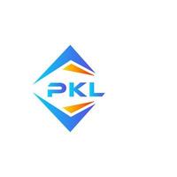 création de logo de technologie abstraite pkl sur fond blanc. concept de logo de lettre initiales créatives pkl. vecteur