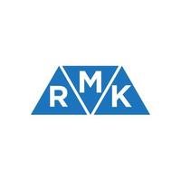 création de logo initiale abstraite mrk sur fond blanc. concept de logo de lettre initiales créatives mrk. vecteur