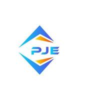 création de logo de technologie abstraite pje sur fond blanc. concept de logo de lettre initiales créatives pje. vecteur