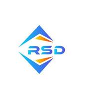 création de logo de technologie abstraite rsd sur fond blanc. concept de logo de lettre initiales créatives rsd. vecteur