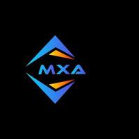 création de logo de technologie abstraite mxa sur fond noir. concept de logo de lettre initiales créatives mxa. vecteur