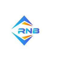 création de logo de technologie abstraite rnb sur fond blanc. concept de logo de lettre initiales créatives rnb. vecteur