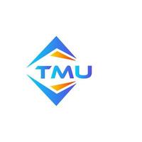 création de logo de technologie abstraite tmu sur fond blanc. concept de logo de lettre initiales créatives tmu. vecteur
