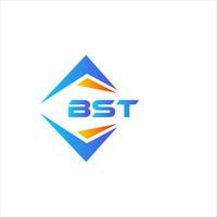 création de logo de technologie abstraite bst sur fond blanc. concept de logo de lettre initiales créatives bst. vecteur